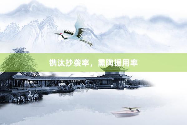 镌汰抄袭率，熏陶援用率